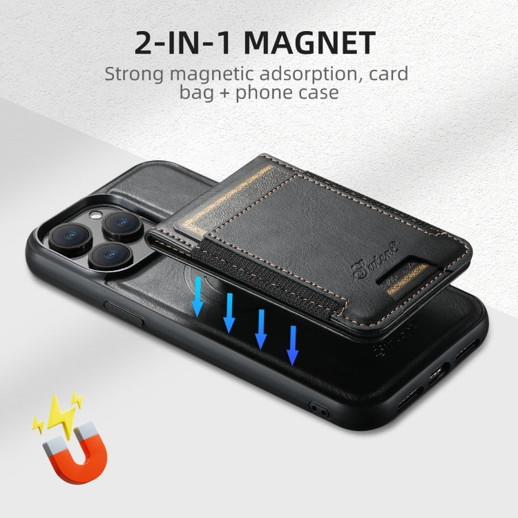 Suteni H17 Oil Eax Funda de cuero para teléfono con billetera desmontable MagSafe, For iPhone 15 Pro Max, For iPhone 15 Pro, For iPhone 15 Plus, For iPhone 15, For iPhone 14 Plus, For iPhone 14, For iPhone 14 Pro, For iPhone 14 Pro Max                 ...