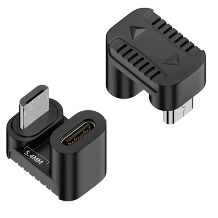 Adaptador tipo C hembra a Micro USB macho Transmisión de carga de datos, Type-C Female to Micro Male U Shape Back, Type-C Female to Micro Male U Shape Front, Type-C Female to Micro Male Right Bend, Type-C Female to Micro Male Left Bend