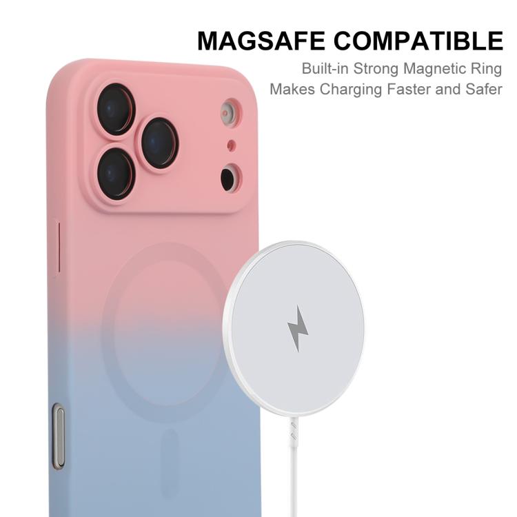 ENKAY Hat-Prince MagSafe Estuche para teléfono de silicona con gradiente arcoíris y película para lentes, For iPhone 17 Pro Max, For iPhone 17 Pro, For iPhone 17, For iPhone Air, For iPhone 16 Pro Max, For iPhone 16 Pro, For iPhone 16 Plus, For iPhone 16