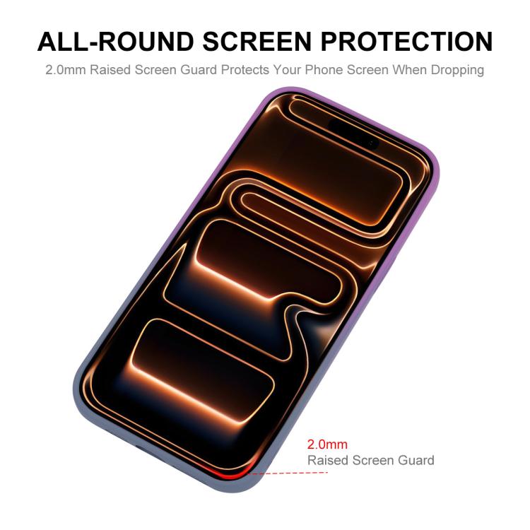 ENKAY Hat-Prince MagSafe Estuche para teléfono de silicona con gradiente arcoíris y película para lentes, For iPhone 17 Pro Max, For iPhone 17 Pro, For iPhone 17, For iPhone Air, For iPhone 16 Pro Max, For iPhone 16 Pro, For iPhone 16 Plus, For iPhone 16