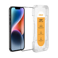 ENKAY Película de vidrio completa de silicio con alto contenido de alúmina de fácil instalación, For iPhone 17e / 16e / 14 / 13 / 13 Pro, For iPhone 17 Pro Max, For iPhone 17 Pro, For iPhone 17, For iPhone Air, For iPhone 16 Pro Max, For iPhone 16 Pro ...
