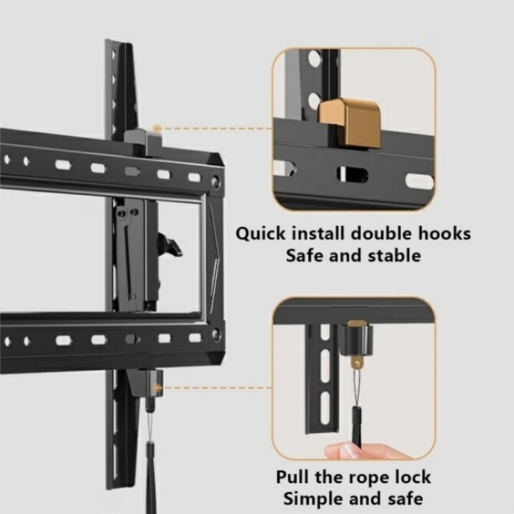 NB DF80-T Soporte de televisión ajustable en ángulo Soporte universal de montaje en pared para TV de 65-90 pulgadas, DF80-T