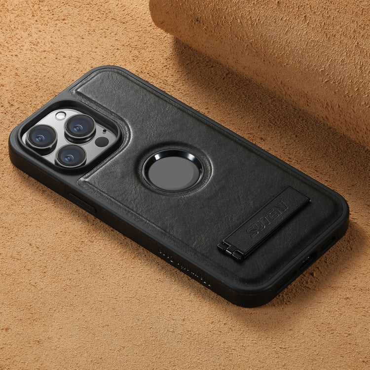 Funda trasera de cuero para teléfono Suteni G2 Magsafe Oil Wax con soporte, For iPhone 13 Pro Max, For iPhone 13 Pro, For iPhone 13, For iPhone 12, For iPhone 12 Pro Max, For iPhone 12 Pro