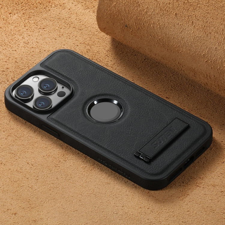 Funda para teléfono Suteni G2 Magsafe Litchi con textura de cuero y soporte, For iPhone 13 Pro Max, For iPhone 13 Pro, For iPhone 13, For iPhone 12, For iPhone 12 Pro Max, For iPhone 12 Pro