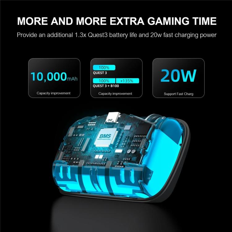 BOBOVR S3 Pro para correa para la cabeza Meta Quest 3 VR con batería de 10000mAh, S3 Pro