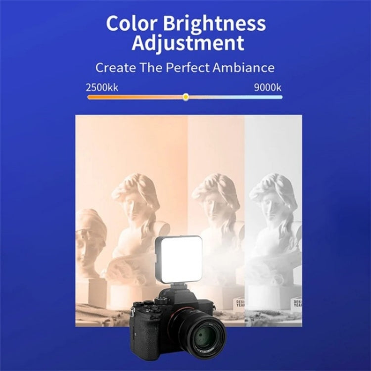 JMARY FM-69RGB Mini luz de vídeo RGB portátil, luz para cámara, lámpara de iluminación para fotografía, FM-69RGB