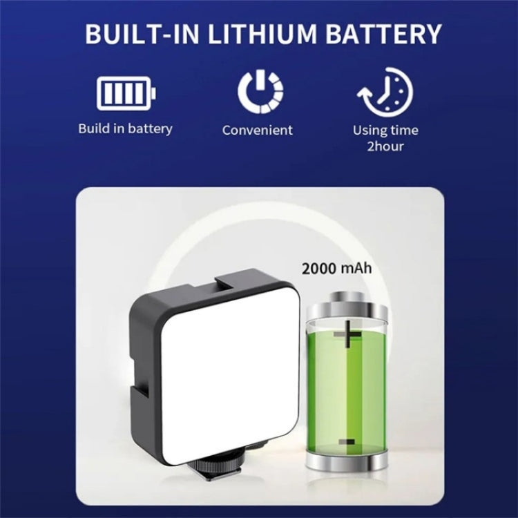 JMARY FM-69RGB Mini luz de vídeo RGB portátil, luz para cámara, lámpara de iluminación para fotografía, FM-69RGB
