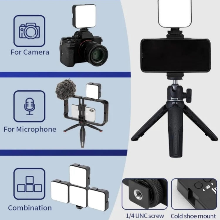 JMARY FM-69RGB Mini luz de vídeo RGB portátil, luz para cámara, lámpara de iluminación para fotografía, FM-69RGB