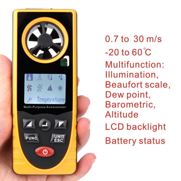 Anemómetro multiusos GM8910