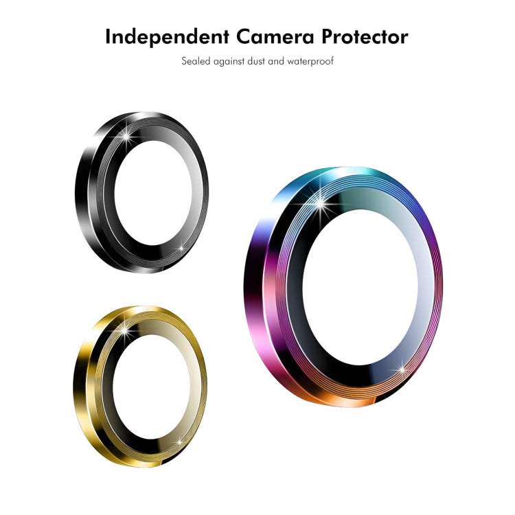 Película de vidrio templado de aleación de aluminio con lente trasera ENKAY 9H, For iPhone 16 / 16 Plus