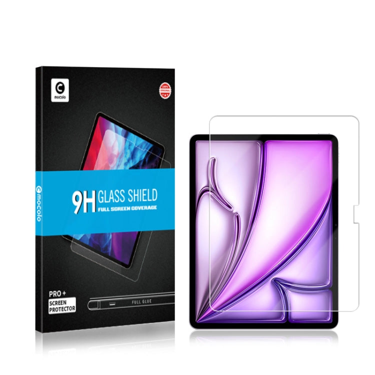 Película de vidrio templado de cobertura total mocolo 2.5D, For iPad Air 13 2026 / Pro 13 2025, For iPad Air 11 2026 / 2025 / 2024, For iPad Pro 11 2025 / 2024