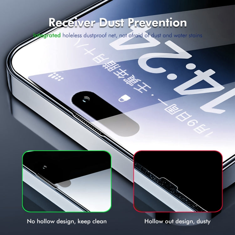2 piezas ENKAY 300C Película de vidrio templado de aluminio y silicio de cobertura total de arco supergrande, For iPhone 16 Pro Max, For iPhone 16 Pro, For iPhone 15 Pro Max, For iPhone 15 Pro, For iPhone 14 Pro, For iPhone 14 Pro Max                  ...
