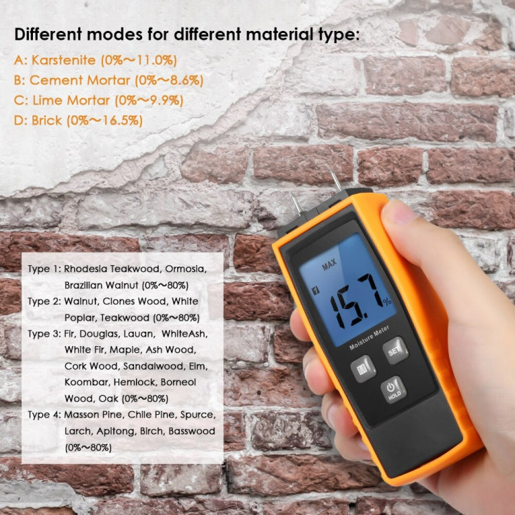 Probador digital del medidor de humedad de madera profesional RZ660, RZ660