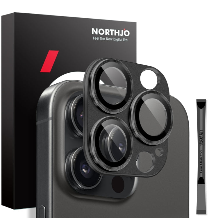 NORTHJO - Protector de lente de cámara mate, película de vidrio templado para lente trasera, For iPhone 16 Pro / 16 Pro Max
