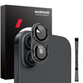 Protector de lente de cámara NORTHJO CD Vein, película de vidrio templado para lente trasera, For iPhone 16 / 16 Plus