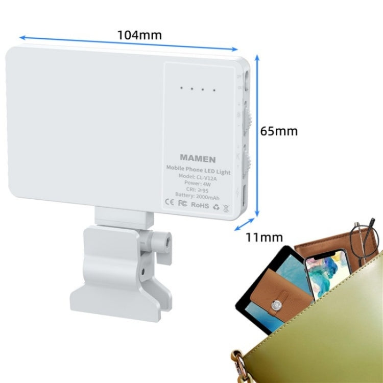 Lámpara de relleno LED para videoconferencia, portátil, para teléfono y computadora portátil V12A, V12A