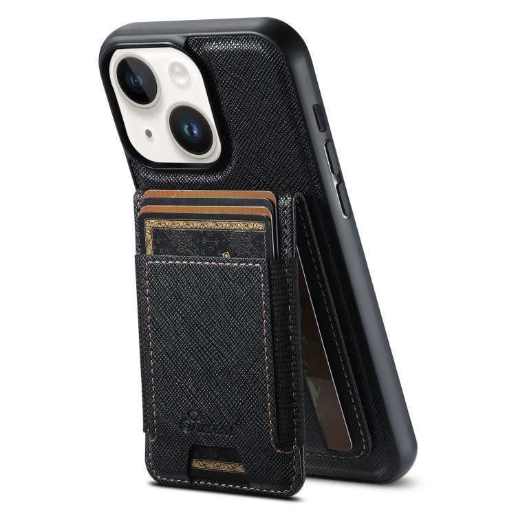 Funda para teléfono con billetera desmontable y cierre MagSafe de cuero de grano cruzado Suteni H17, For iPhone 13 Pro Max, For iPhone 13 Pro, For iPhone 13, For iPhone 12, For iPhone 12 Pro Max, For iPhone 12 Pro