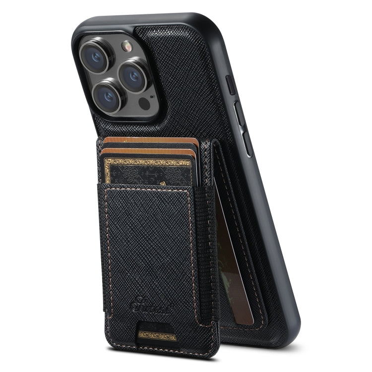 Funda para teléfono con billetera desmontable y cierre MagSafe de cuero de grano cruzado Suteni H17, For iPhone 13 Pro Max, For iPhone 13 Pro, For iPhone 13, For iPhone 12, For iPhone 12 Pro Max, For iPhone 12 Pro