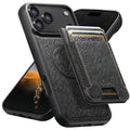 Funda para teléfono con billetera desmontable y cierre MagSafe de cuero de grano cruzado Suteni H17, For iPhone 17 Pro Max, For iPhone 17 Pro, For iPhone 17, For iPhone Air, For iPhone 16 Pro Max, For iPhone 16 Pro, For iPhone 16 Plus, For iPhone 16   ...