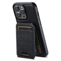 Funda de cuero para teléfono con billetera MagSafe Suteni H18 Cross Grain, For iPhone 13 Pro Max, For iPhone 13 Pro, For iPhone 13, For iPhone 12, For iPhone 12 Pro Max, For iPhone 12 Pro