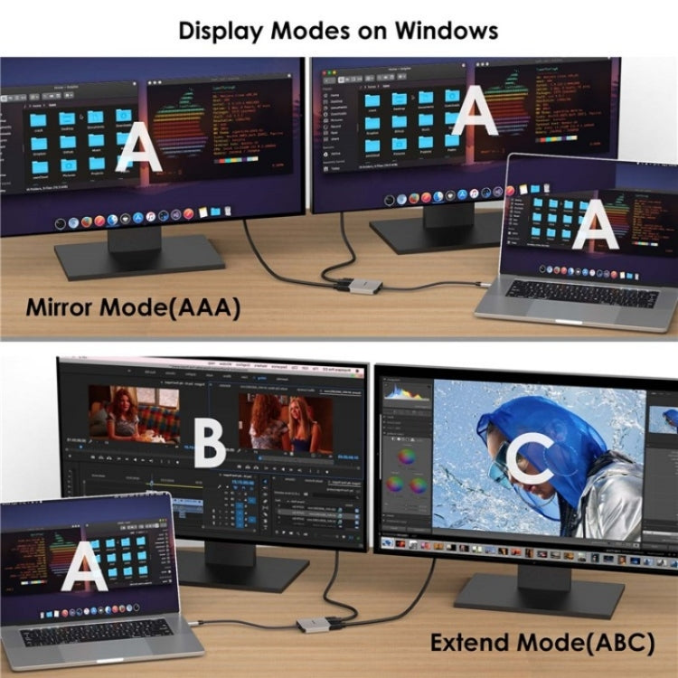 Adaptador de monitor WAVLINK UHP510 Pro con carga PD de 87 W y USB C a doble HD, 4K, 60 Hz
