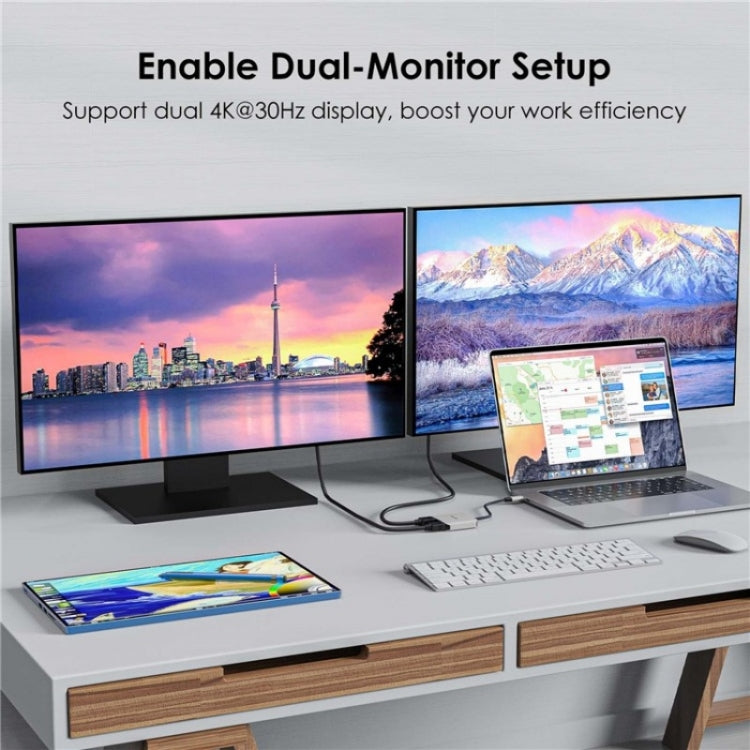 Adaptador de monitor WAVLINK UHP510 Pro con carga PD de 87 W y USB C a doble HD, 4K, 60 Hz