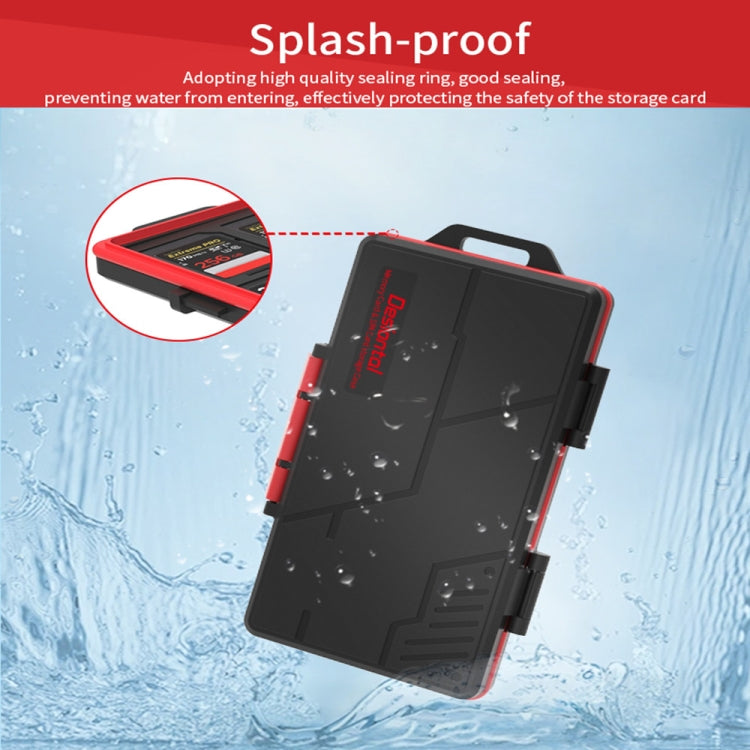 Caja de almacenamiento a prueba de agua y polvo multifunción para tarjetas de memoria SD/TF/XQD/CF/SIM/TF
