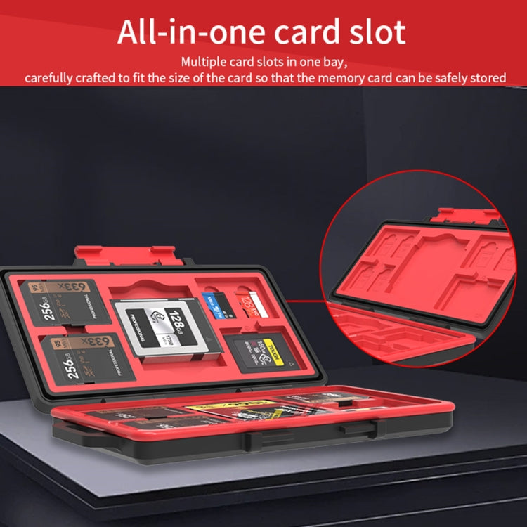 Caja de almacenamiento a prueba de agua y polvo multifunción para tarjetas de memoria SD/TF/XQD/CF/SIM/TF
