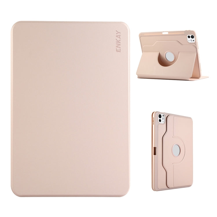ENKAY - Funda inteligente de cuero TPU con rotación de 360 grados y ranura para bolígrafo para tableta, For iPad Air 13 2026 / 2025 / 2024, For iPad Air 11 2026 / 2025 / 2024, For iPad Pro 13 2025 / 2024, For iPad Pro 11 2025 / 2024                  ...