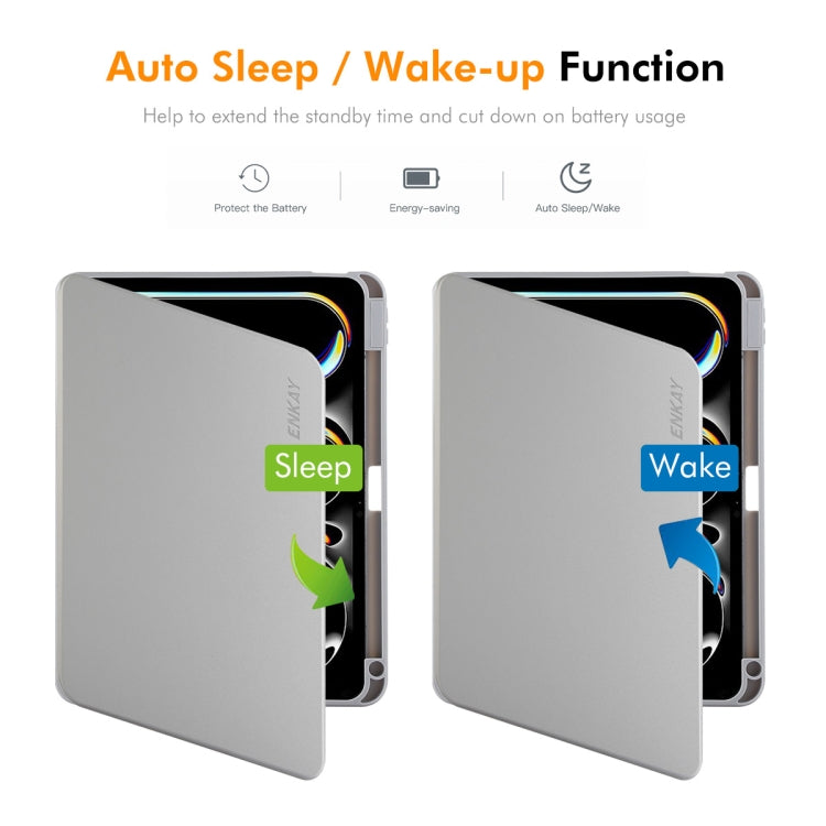 ENKAY - Funda inteligente de cuero TPU con rotación de 360 grados y ranura para bolígrafo para tableta, For iPad Air 13 2026 / 2025 / 2024, For iPad Air 11 2026 / 2025 / 2024, For iPad Pro 13 2025 / 2024, For iPad Pro 11 2025 / 2024                  ...