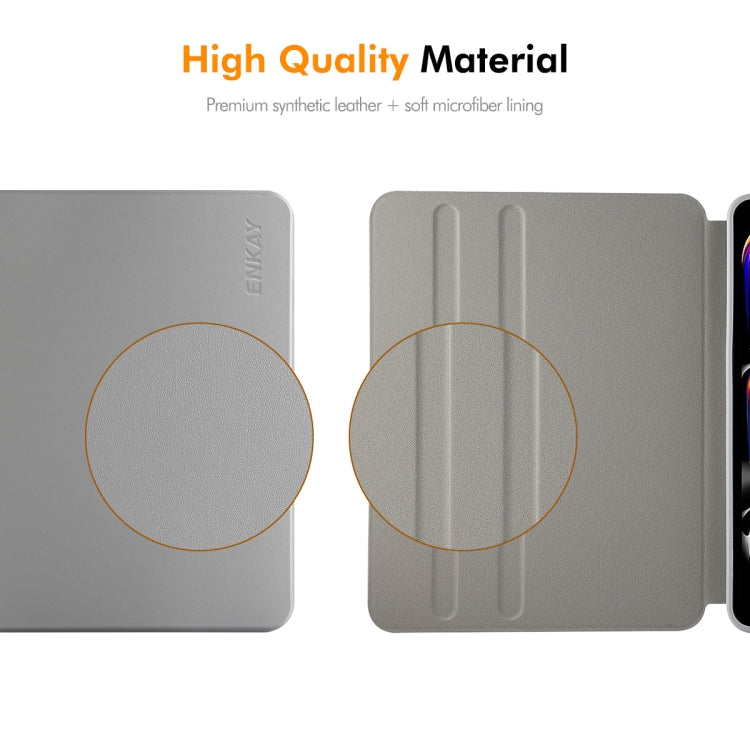 ENKAY - Funda inteligente de cuero TPU con rotación de 360 grados y ranura para bolígrafo para tableta, For iPad Air 13 2026 / 2025 / 2024, For iPad Air 11 2026 / 2025 / 2024, For iPad Pro 13 2025 / 2024, For iPad Pro 11 2025 / 2024                  ...