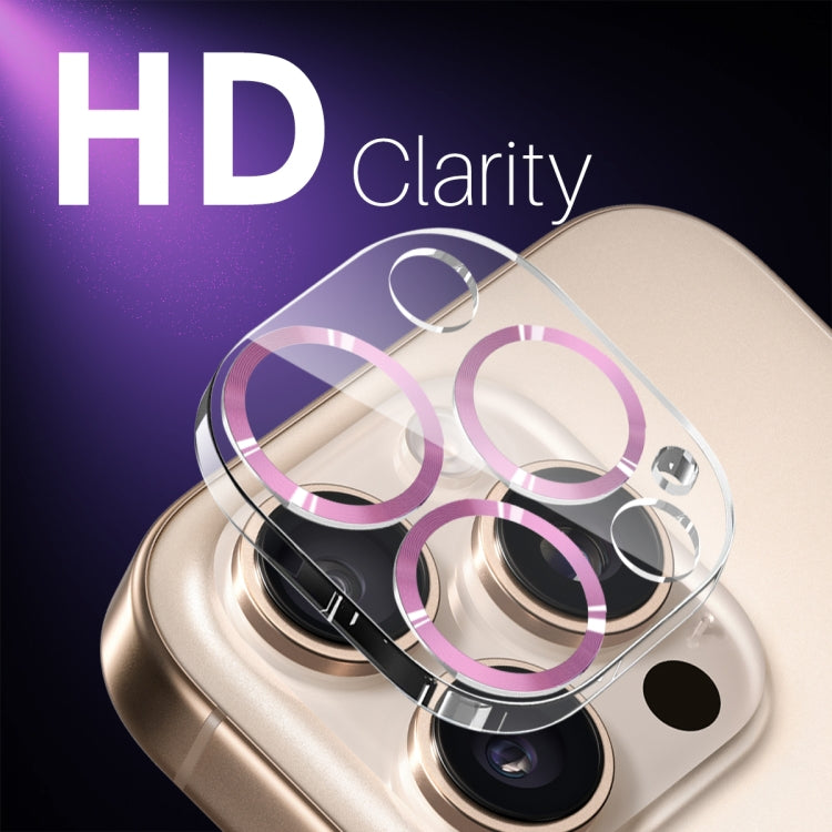 Protector de lente de cámara NORTHJO con vetas de CD y película de vidrio templado 3D, For iPhone 16 Pro / 16 Pro Max, For iPhone 16 / 16 Plus