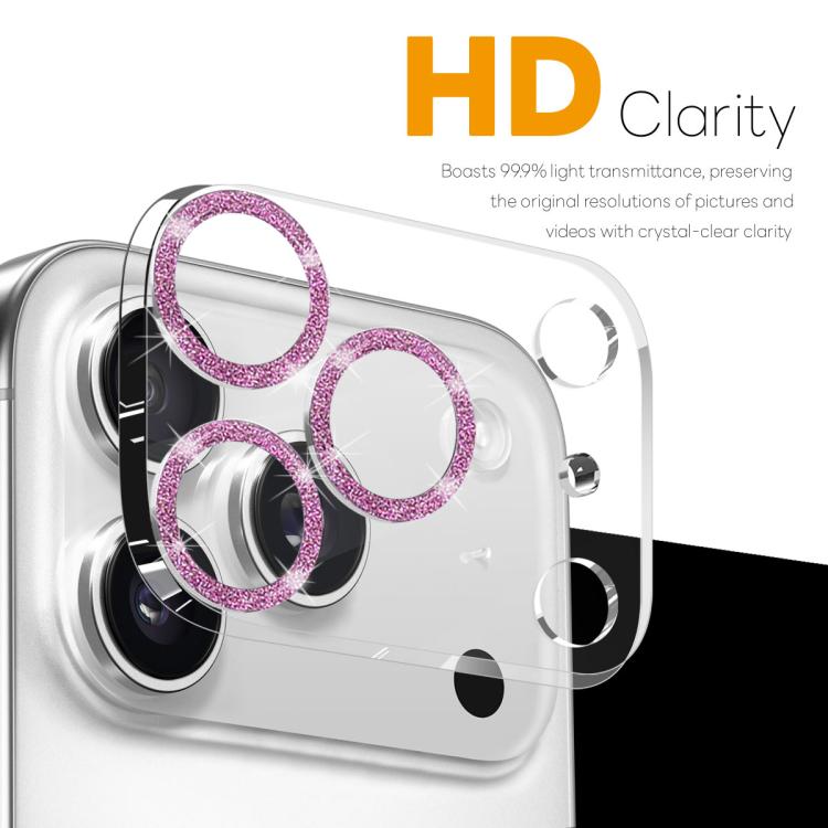 Protector de lente de cámara NORTHJO con anillo brillante y película de vidrio templado 3D, For iPhone 17 Pro Max, For iPhone 17 Pro, For iPhone 17, For iPhone Air, For iPhone 16 Pro / 16 Pro Max, For iPhone 16 / 16 Plus