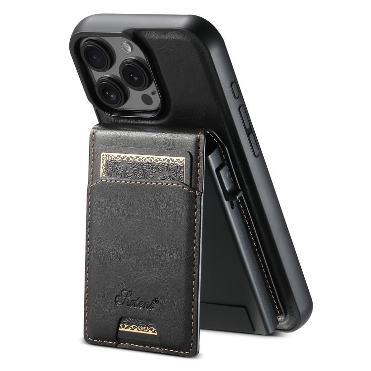 Estuche para teléfono con tapa trasera extraíble y cera de aceite Suteni H19 2 en 1 con tapa de tarjeta MagSafe, For iPhone 17 Pro Max, For iPhone 17 Pro, For iPhone 17, For iPhone Air, For iPhone 16 Pro Max, For iPhone 16 Pro, For iPhone 16 Plus      ...