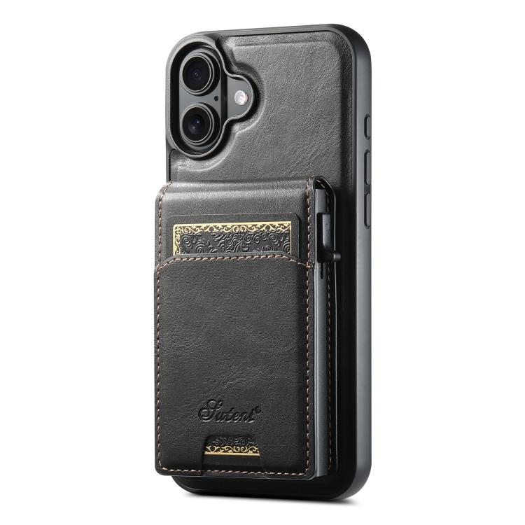 Estuche para teléfono con tapa trasera extraíble y cera de aceite Suteni H19 2 en 1 con tapa de tarjeta MagSafe, For iPhone 17 Pro Max, For iPhone 17 Pro, For iPhone 17, For iPhone Air, For iPhone 16 Pro Max, For iPhone 16 Pro, For iPhone 16 Plus      ...