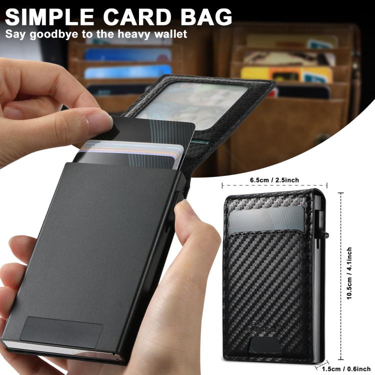 Estuche para teléfono Suteni H19 Carbon Fiber Grain 2 en 1 con tapa extraíble y ranura para tarjetas MagSafe, For iPhone 17 Pro Max, For iPhone 17 Pro, For iPhone 17, For iPhone Air, For iPhone 16 Pro Max, For iPhone 16 Pro, For iPhone 16 Plus         ...