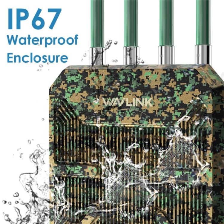 WAVLINK WN573HX1 Router inalámbrico de doble banda WiFi 6 AX1800 Punto de acceso WiFi para exteriores, US Plug, EU Plug, UK Plug, AU Plug
