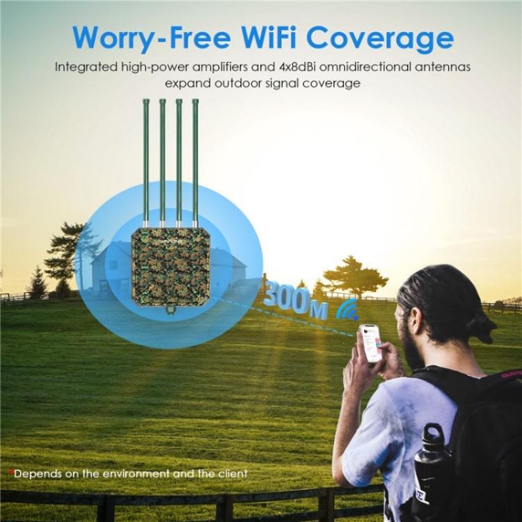 WAVLINK WN573HX1 Router inalámbrico de doble banda WiFi 6 AX1800 Punto de acceso WiFi para exteriores, US Plug, EU Plug, UK Plug, AU Plug