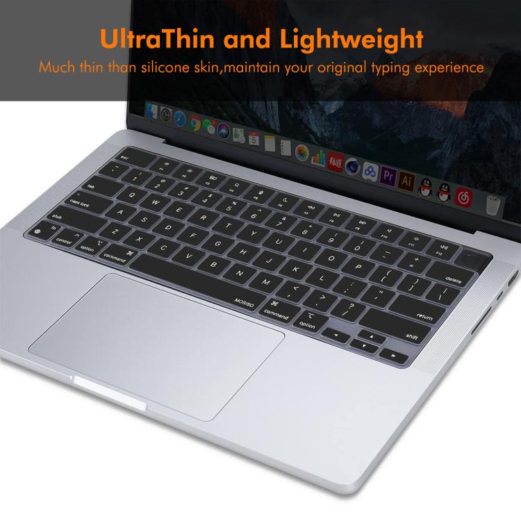 Funda para teclado ENKAY versión estadounidense con película protectora de silicona suave, For MacBook Air 13.6 / 15.3 ＆ Pro 14.2 / 16.2, For MacBook Pro 13.3 (A2289/A2338) / Pro 16 (A2141)