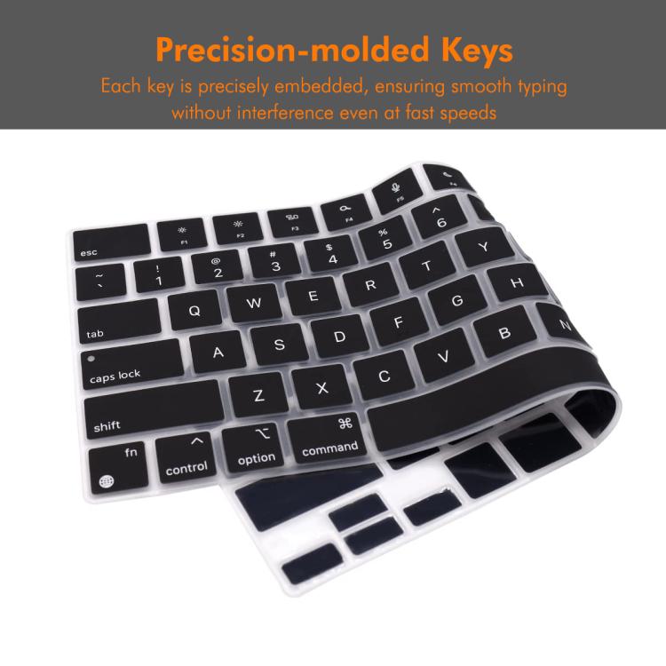 Funda para teclado ENKAY versión estadounidense con película protectora de silicona suave, For MacBook Air 13.6 / 15.3 ＆ Pro 14.2 / 16.2, For MacBook Pro 13.3 (A2289/A2338) / Pro 16 (A2141)