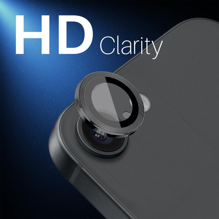 Protector de lente de cámara NORTHJO con anillo de metal y película de vidrio templado, For iPhone 17e / 16e