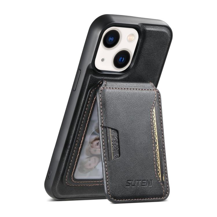 Funda para teléfono Suteni M3 con tarjetero y MagSafe de piel de vacuno, For iPhone 13 Pro Max, For iPhone 13 Pro, For iPhone 13, For iPhone 12, For iPhone 12 Pro Max, For iPhone 12 Pro