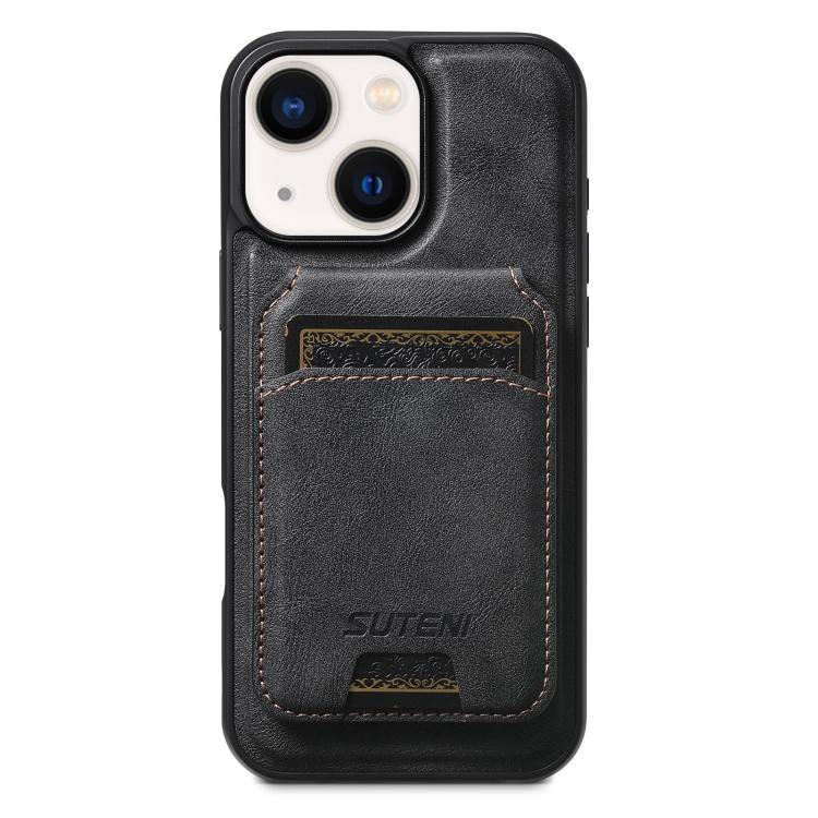 Funda de cuero para teléfono Suteni M5 con tarjetero magnético y MagSafe, For iPhone 13 Pro Max, For iPhone 13 Pro, For iPhone 13, For iPhone 12, For iPhone 12 Pro Max, For iPhone 12 Pro