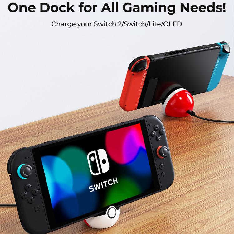 Base de carga con puerto USB-C para Nintendo Switch 2 Dock/Switch/Switch OLED/Switch Lite, For Nintendo Switch 2 Dock