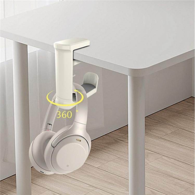 Soporte de almacenamiento para auriculares gaming giratorio 360 grados para debajo del escritorio XWJ-EJJ01