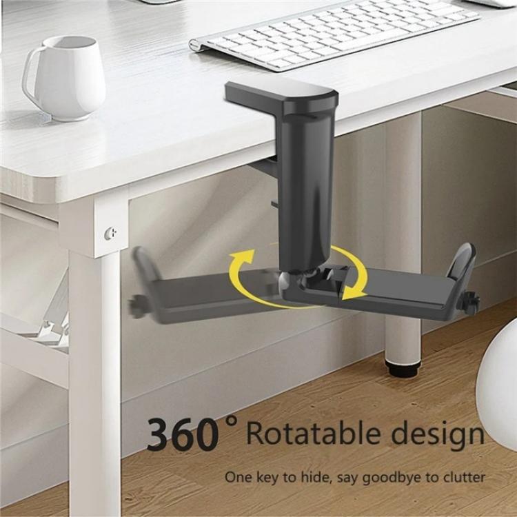 Soporte de almacenamiento para auriculares gaming giratorio 360 grados para debajo del escritorio XWJ-EJJ01