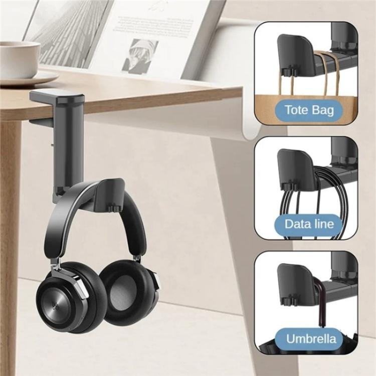 Soporte de almacenamiento para auriculares gaming giratorio 360 grados para debajo del escritorio XWJ-EJJ01