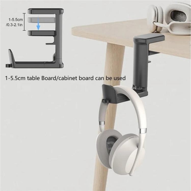 Soporte de almacenamiento para auriculares gaming giratorio 360 grados para debajo del escritorio XWJ-EJJ01
