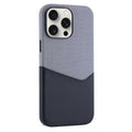 Funda magnética para teléfono Kalebol con textura de tela y costuras, ranura para tarjeta., For iPhone 15 Pro Max, For iPhone 15 Pro, For iPhone 15 Plus, For iPhone 15, For iPhone 14, For iPhone 14 Pro, For iPhone 14 Pro Max, For iPhone 13 Pro Max