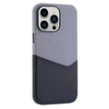 Funda magnética para teléfono Kalebol con textura de tela y costuras, ranura para tarjeta., For iPhone 13 Pro, For iPhone 13, For iPhone 12, For iPhone 12 Pro Max, For iPhone 12 Pro
